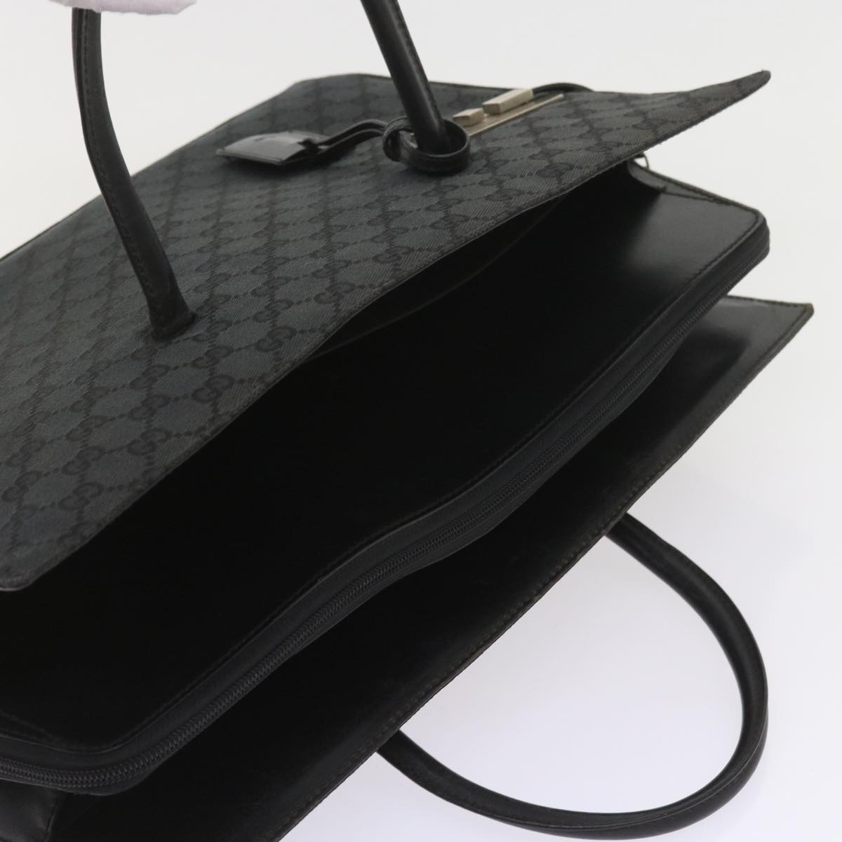 GUCCI GG Canvas Hand Bag Black 015 3708 001998 59067
