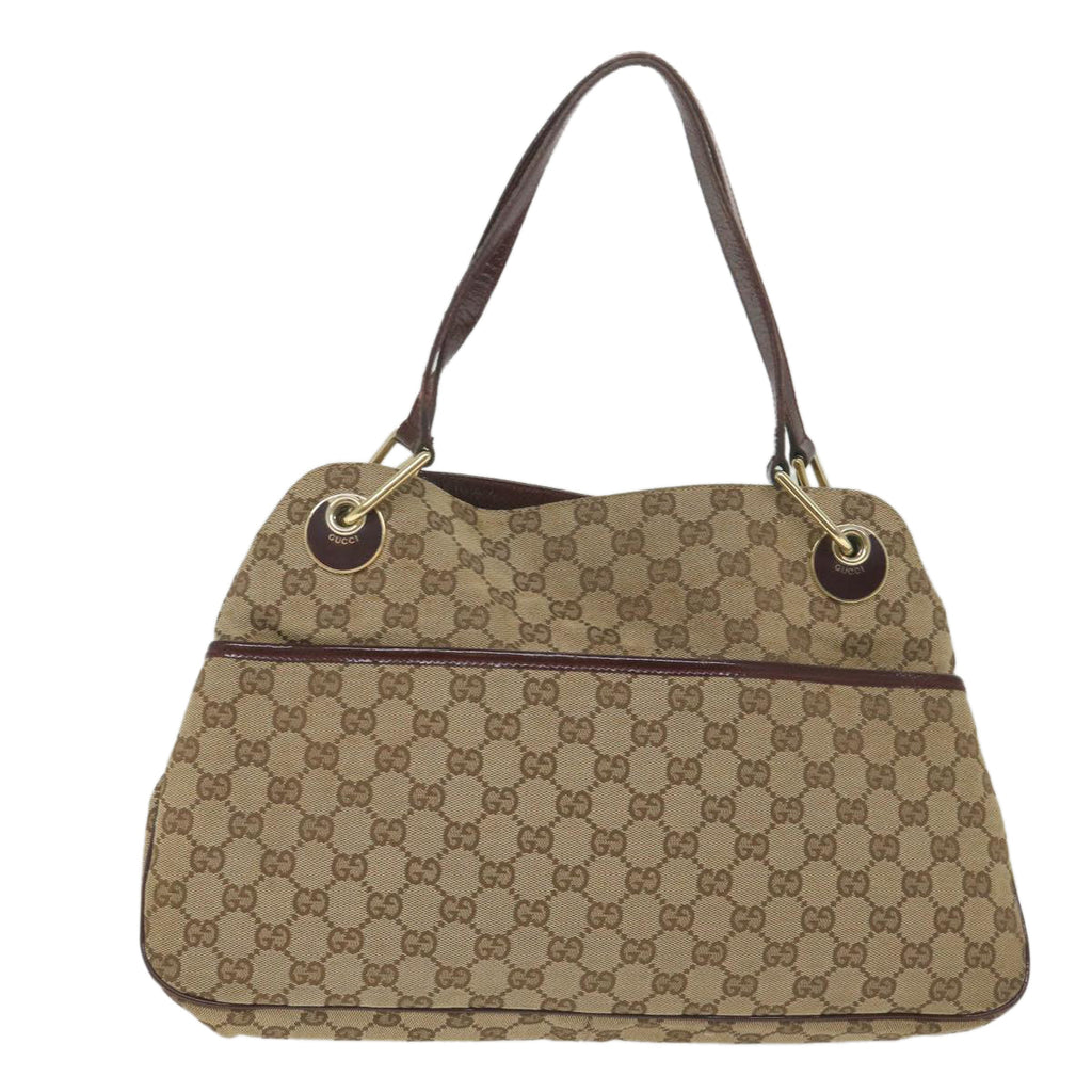 GUCCI GG Canvas Tote Bag Beige 121023 59071