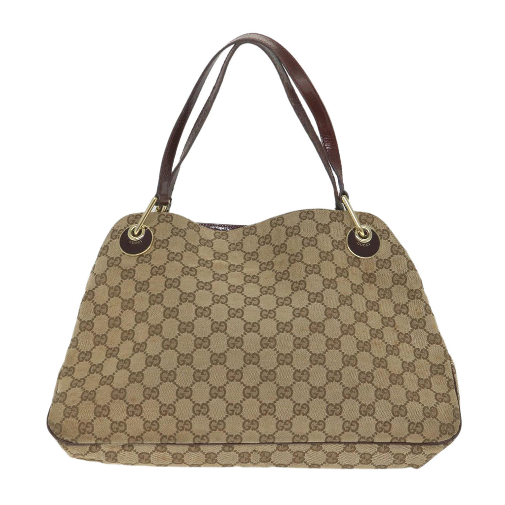 GUCCI GG Canvas Tote Bag Beige 121023 59071