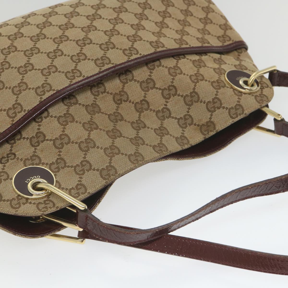 GUCCI GG Canvas Tote Bag Beige 121023 59071