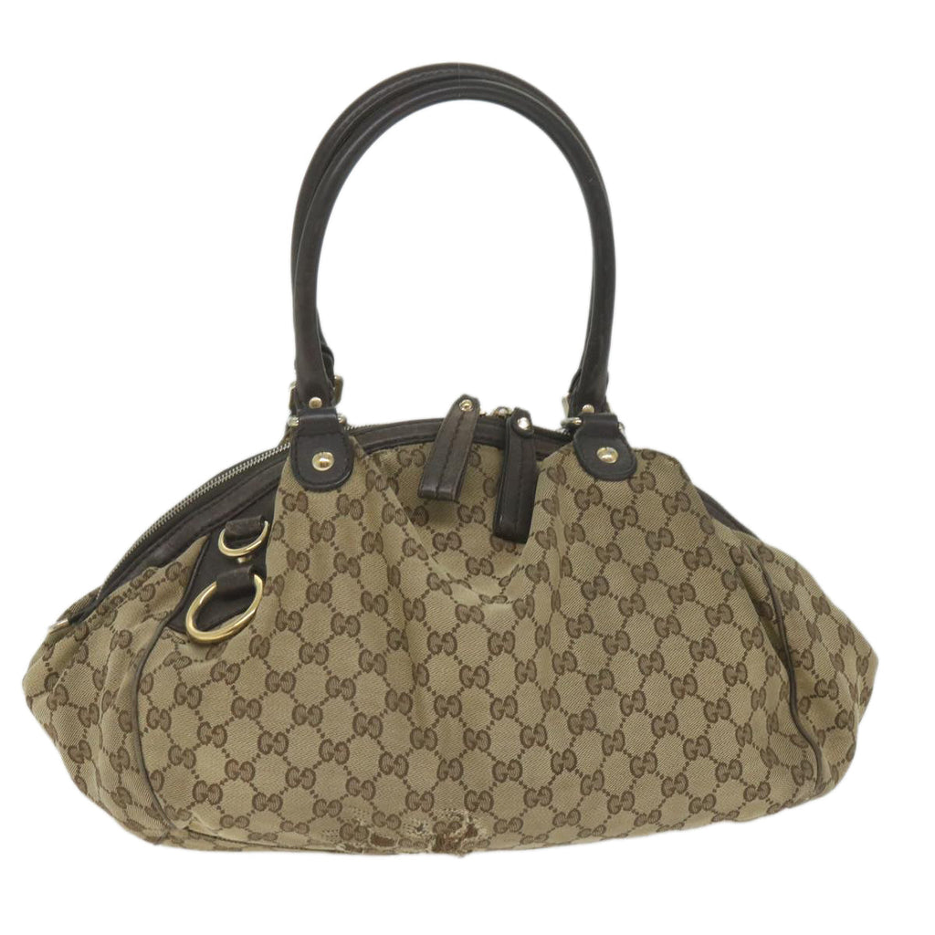 GUCCI GG Canvas Hand Bag Beige 223974 59072