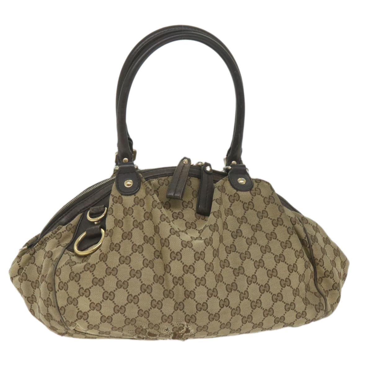 GUCCI GG Canvas Hand Bag Beige 223974 59072
