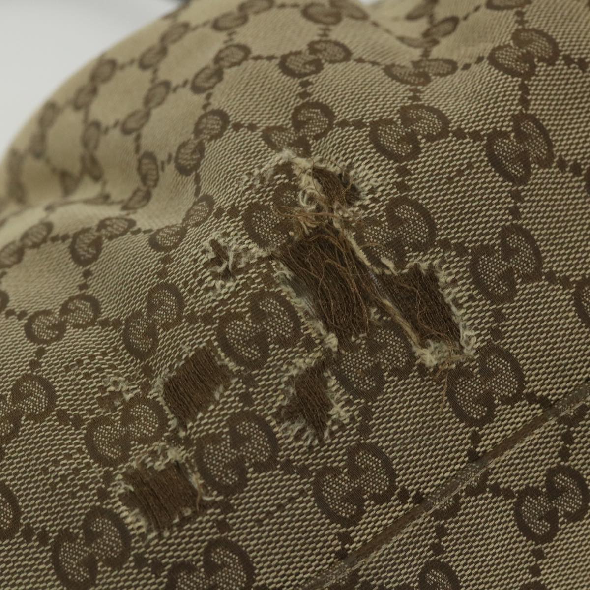 GUCCI GG Canvas Hand Bag Beige 223974 59072