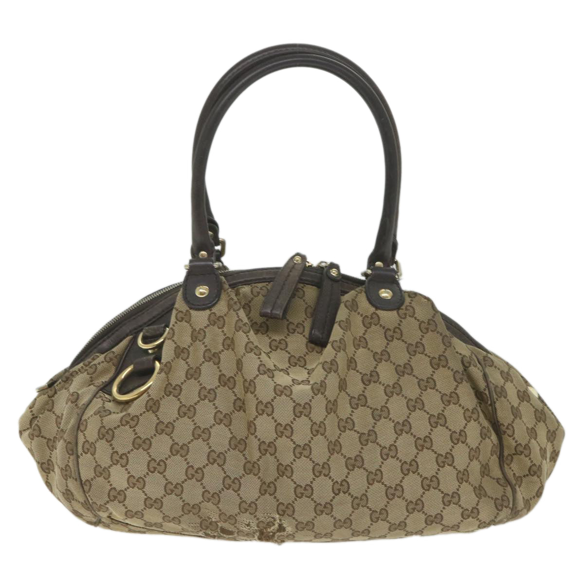 GUCCI GG Canvas Hand Bag Beige 223974 59072