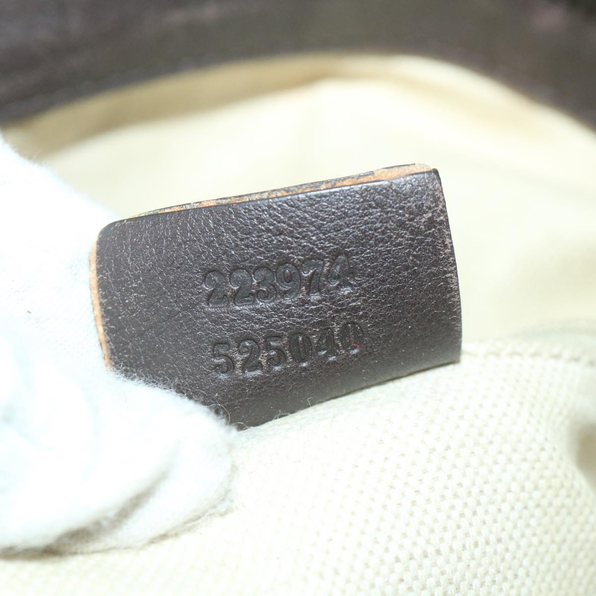 GUCCI GG Canvas Hand Bag Beige 223974 59072