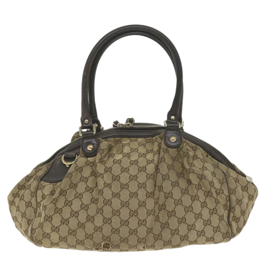 GUCCI GG Canvas Hand Bag Beige 223974 59072