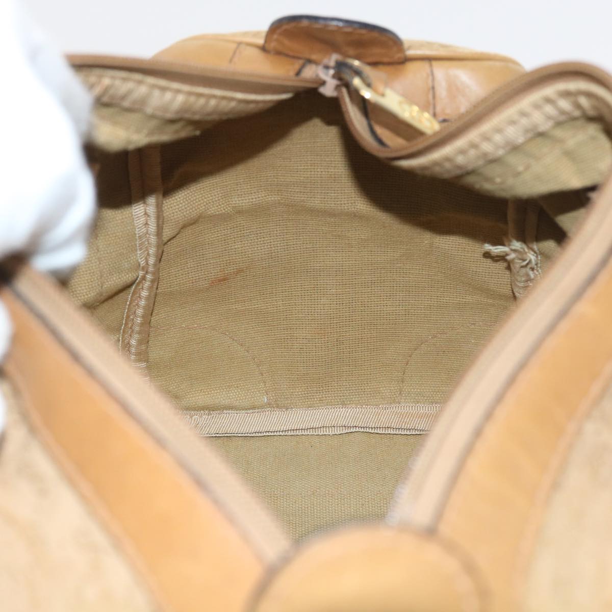 GUCCI Micro GG Canvas Hand Bag Beige 59084