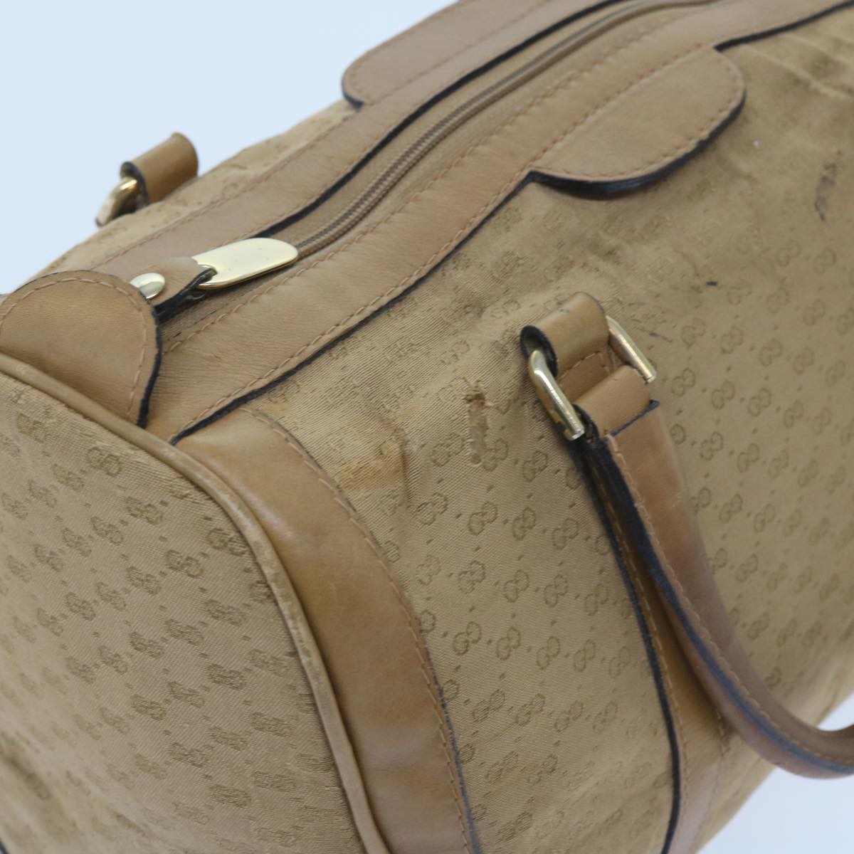 GUCCI Micro GG Canvas Hand Bag Beige 59084