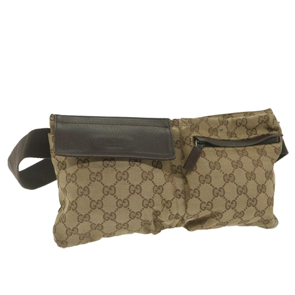 GUCCI GG Canvas Shoulder Bag Beige 28566 59156