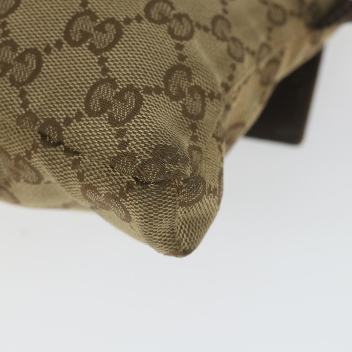 GUCCI GG Canvas Shoulder Bag Beige 28566 59156