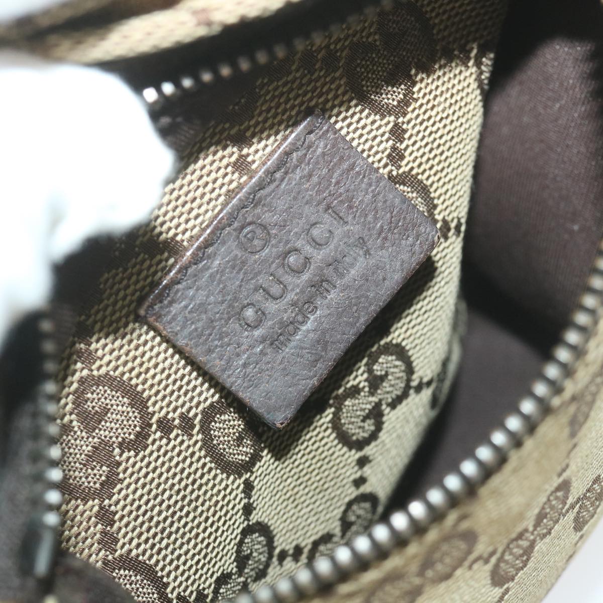 GUCCI GG Canvas Shoulder Bag Beige 28566 59156