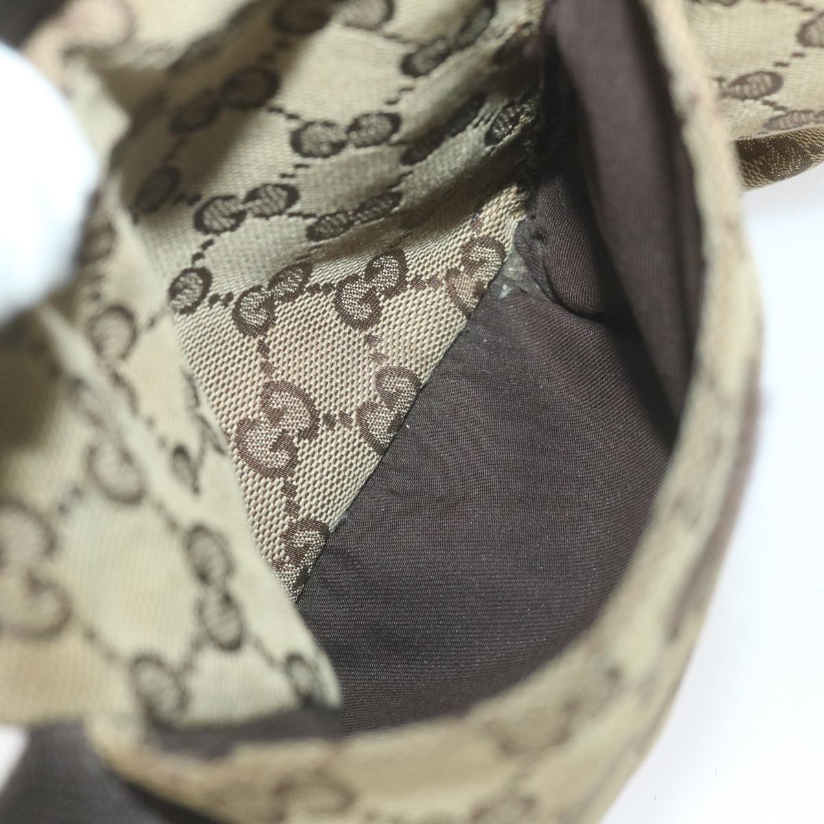 GUCCI GG Canvas Shoulder Bag Beige 28566 59156