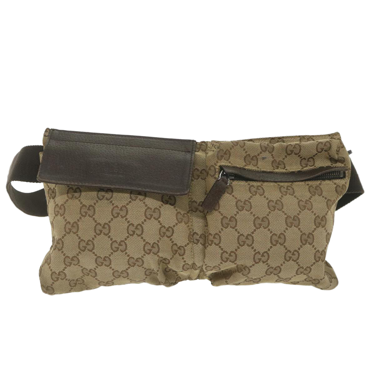 GUCCI GG Canvas Shoulder Bag Beige 28566 59156