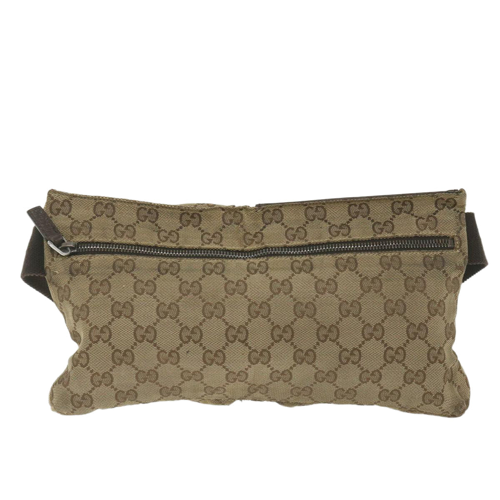 GUCCI GG Canvas Shoulder Bag Beige 28566 59156
