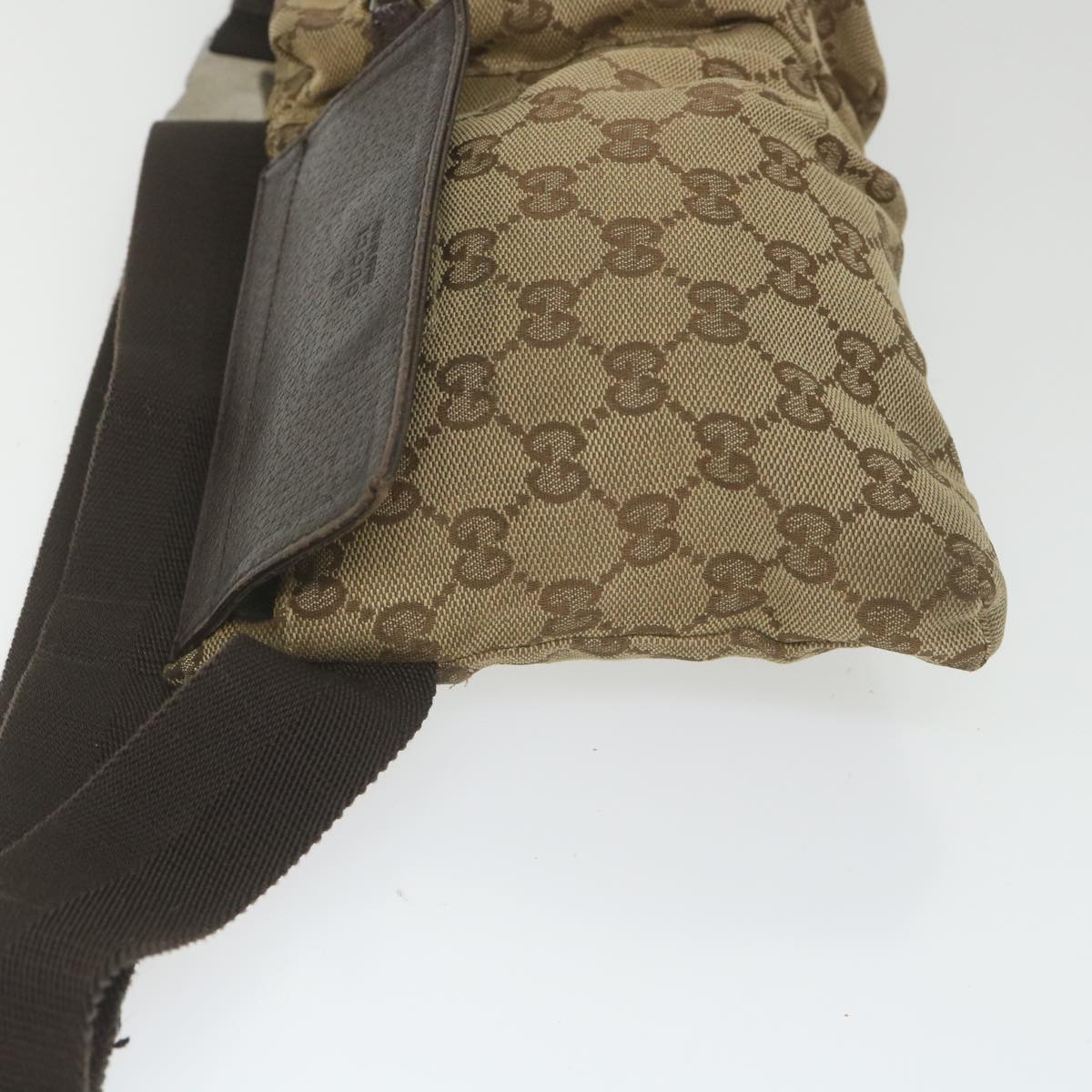 GUCCI GG Canvas Shoulder Bag Beige 28566 59156