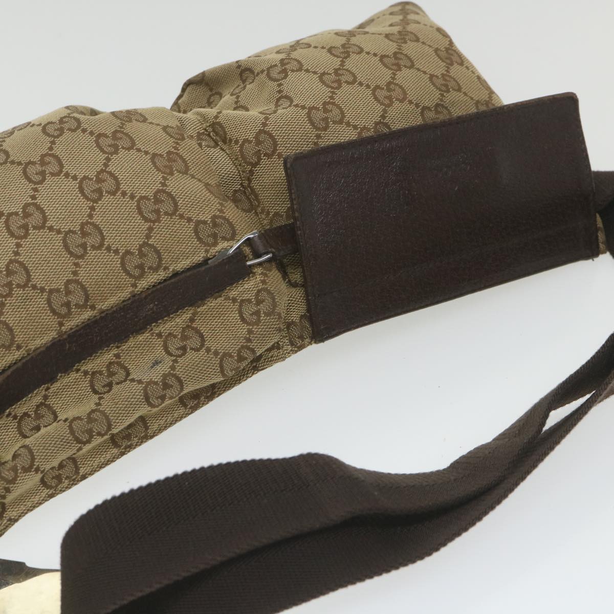 GUCCI GG Canvas Shoulder Bag Beige 28566 59156