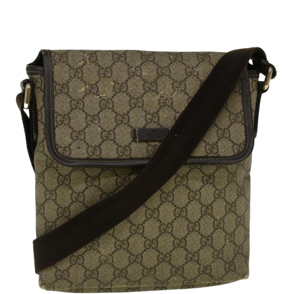GUCCI GG Canvas Shoulder Bag Coated Canvas Beige 59239