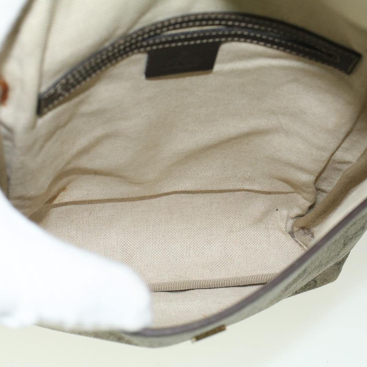 GUCCI GG Canvas Shoulder Bag Coated Canvas Beige 59239