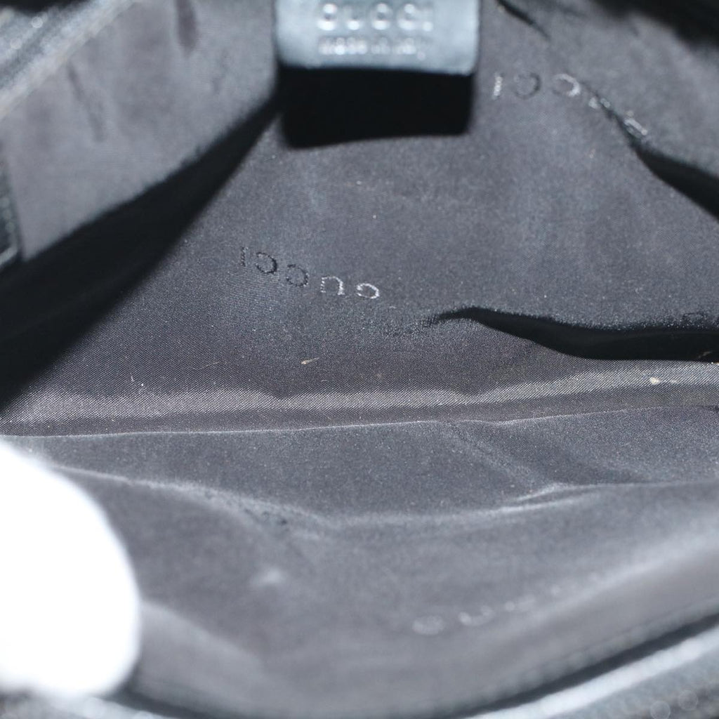 GUCCI Bamboo Hand Bag Nylon Black 59240