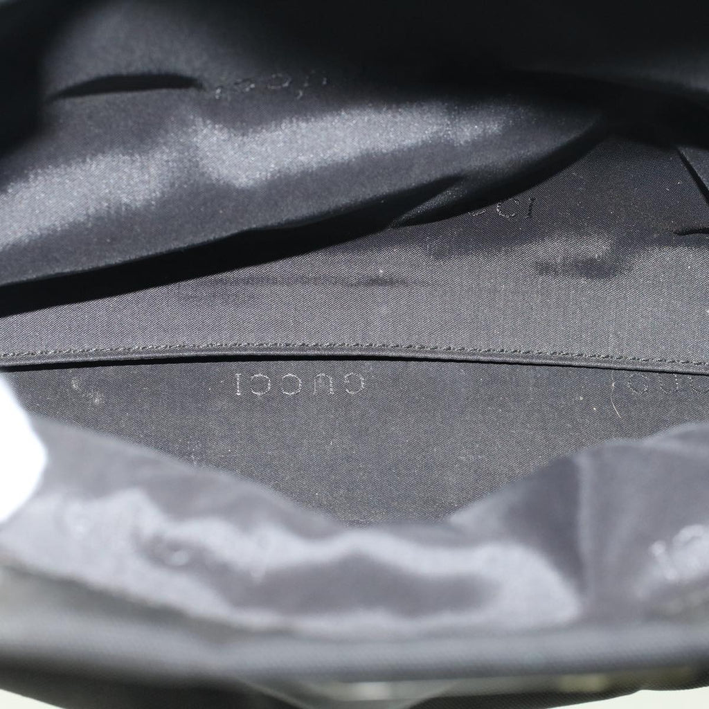 GUCCI Bamboo Hand Bag Nylon Black 59240