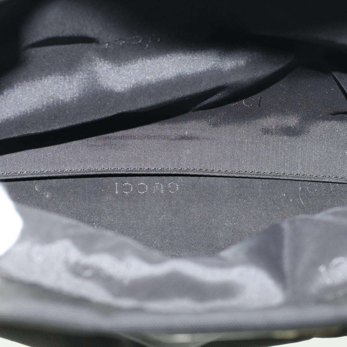 GUCCI Bamboo Hand Bag Nylon Black 59240