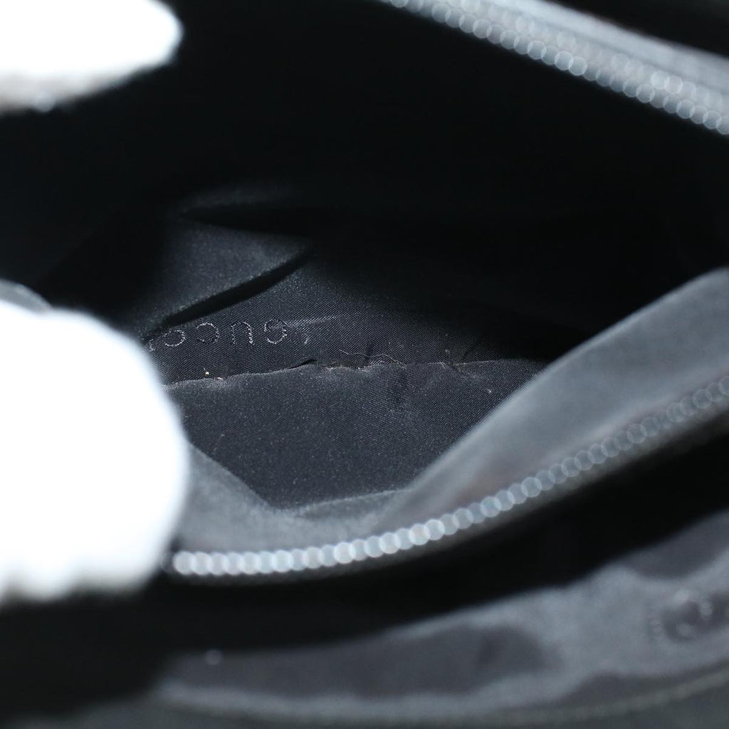 GUCCI Bamboo Hand Bag Nylon Black 59240