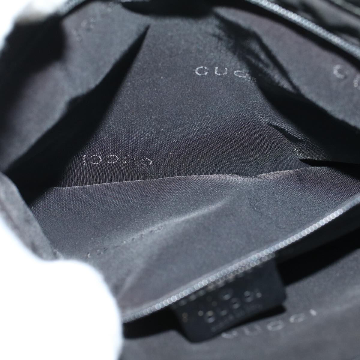 GUCCI Bamboo Hand Bag Nylon Black 59240