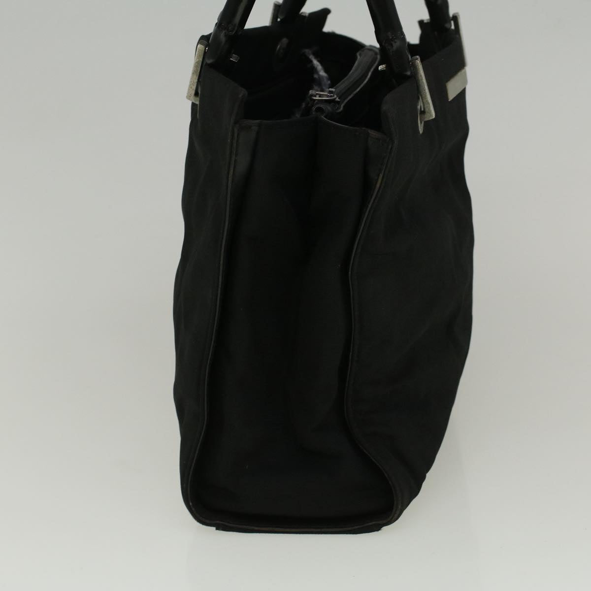 GUCCI Bamboo Hand Bag Nylon Black 59240