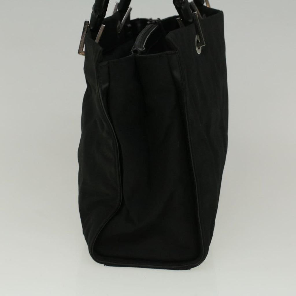 GUCCI Bamboo Hand Bag Nylon Black 59240