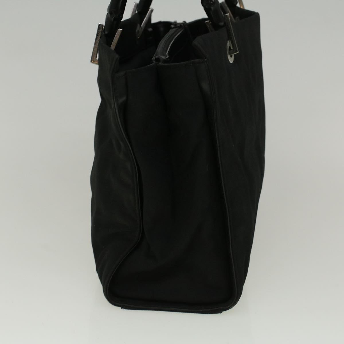 GUCCI Bamboo Hand Bag Nylon Black 59240