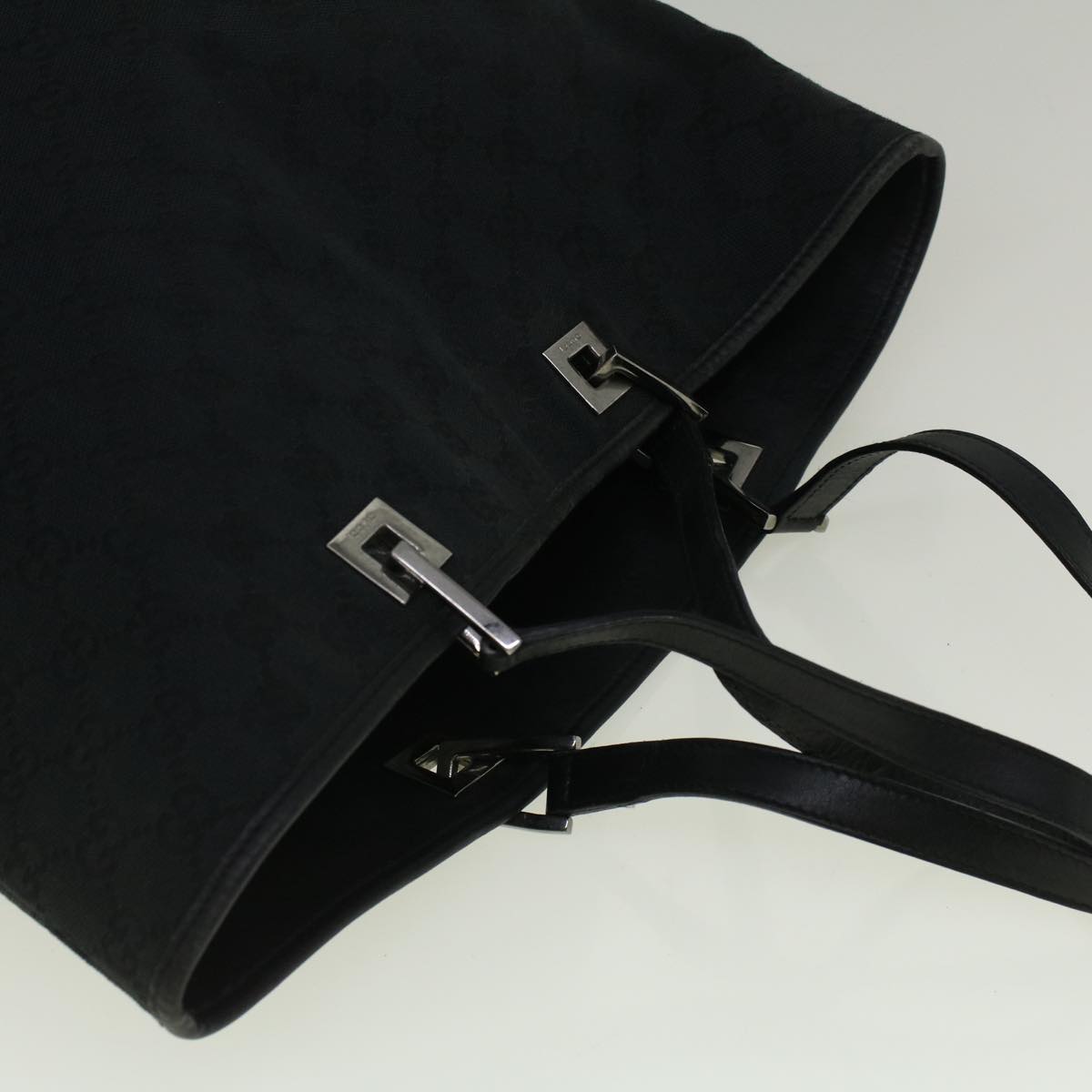 GUCCI GG Canvas Tote Bag Black 31243 59241