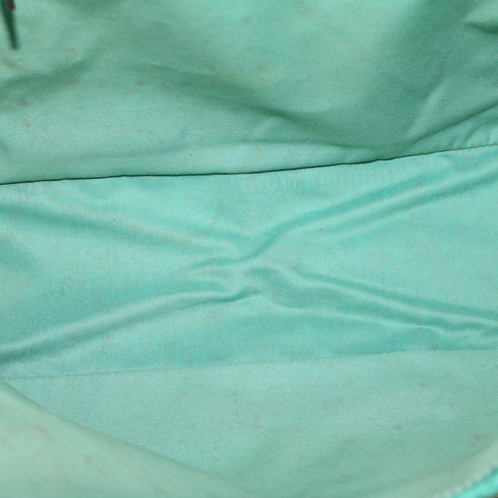 GUCCI GG Canvas Tote Bag Beige Turquoise Blue 113017 59245