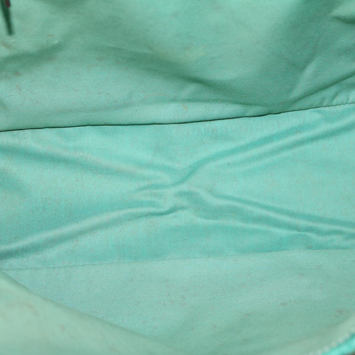 GUCCI GG Canvas Tote Bag Beige Turquoise Blue 113017 59245