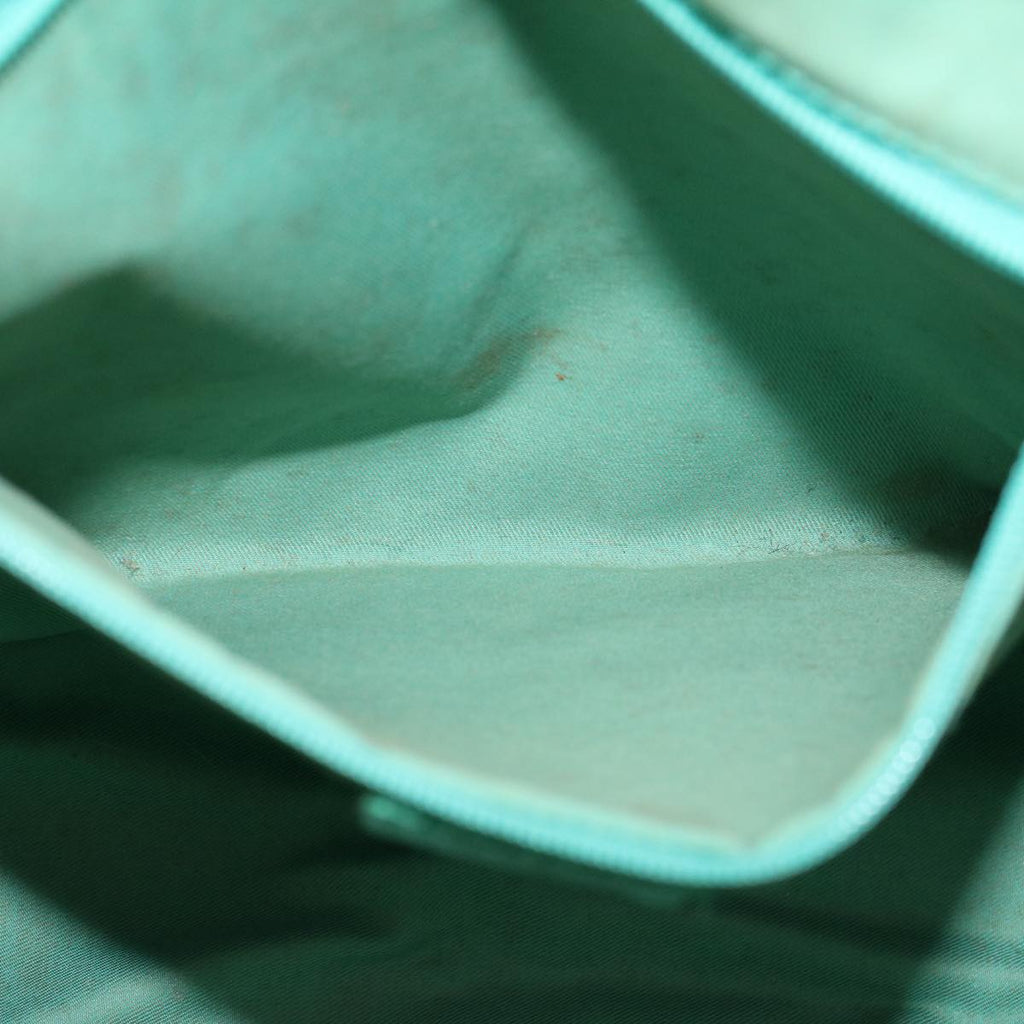 GUCCI GG Canvas Tote Bag Beige Turquoise Blue 113017 59245