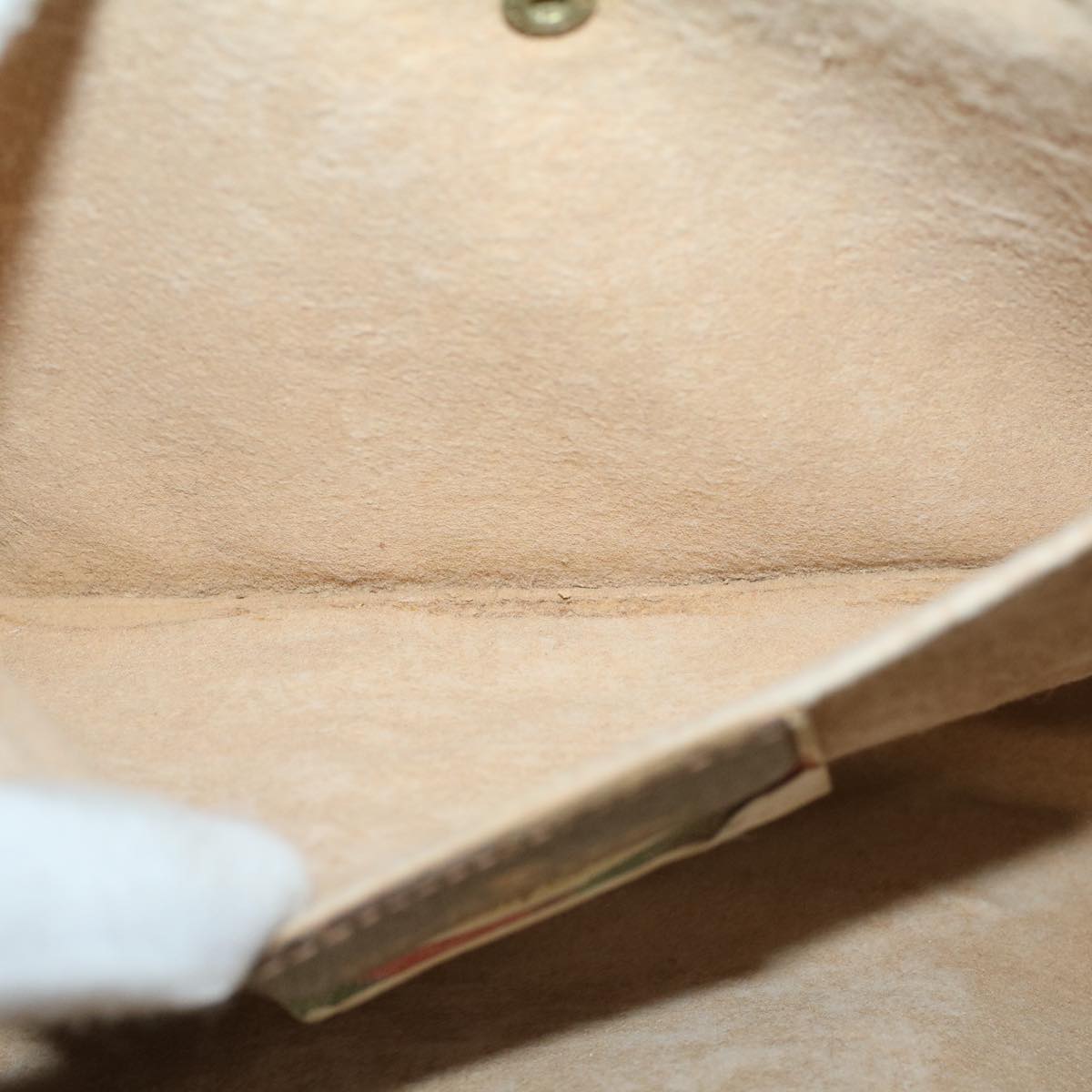 GUCCI GG Canvas Web Sherry Line Clutch Bag PVC Leather Beige Green 59249