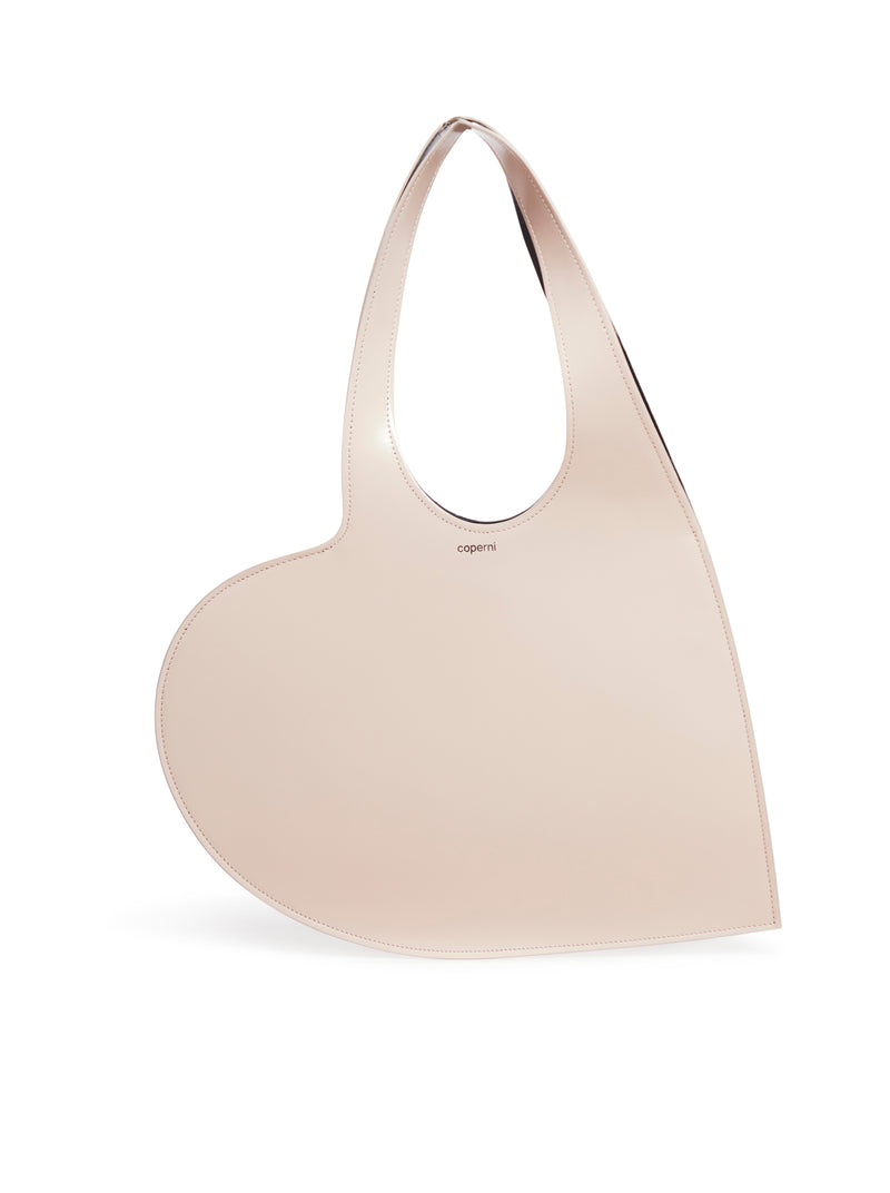 Coperni Women Gloss Leather Mini Heart Tote Bag