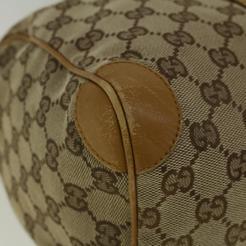 GUCCI GG Canvas Sherry Line Hand Bag Beige Orange 59252