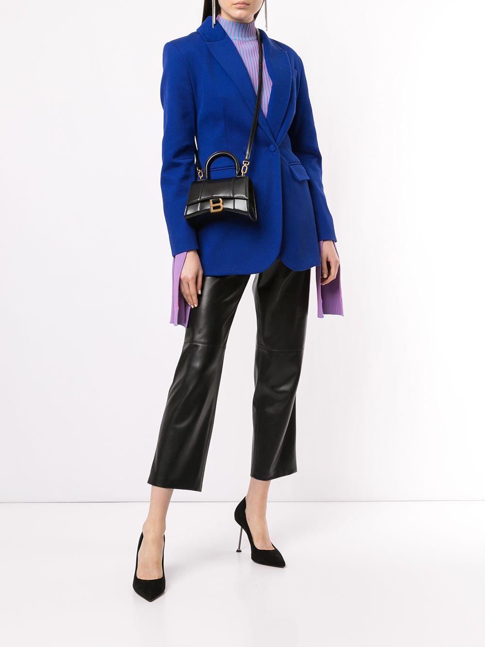HOURGLASS XS LEATHER HANDBAG