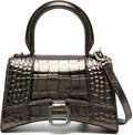 HOURGLASS SMALL LEATHER TOP-HANDLE BAG