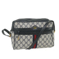 GUCCI GG Supreme Sherry Line Shoulder Bag Red Navy 56 02 005 59313