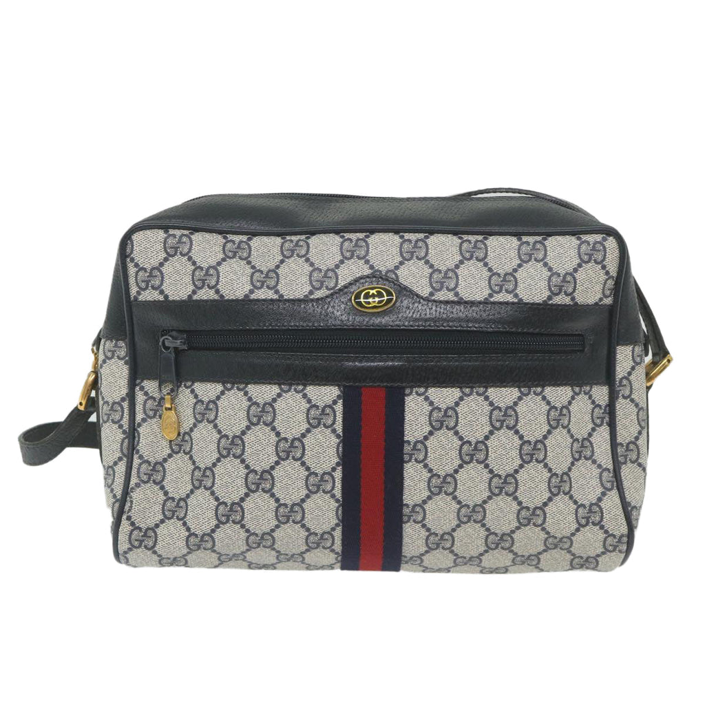 GUCCI GG Supreme Sherry Line Shoulder Bag Red Navy 56 02 005 59313