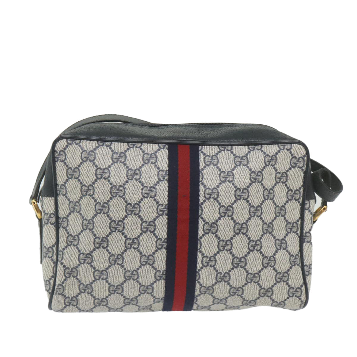 GUCCI GG Supreme Sherry Line Shoulder Bag Red Navy 56 02 005 59313