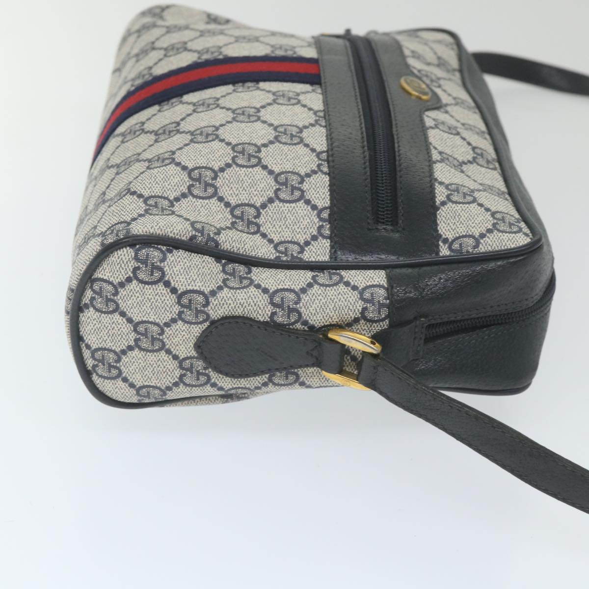 GUCCI GG Supreme Sherry Line Shoulder Bag Red Navy 56 02 005 59313