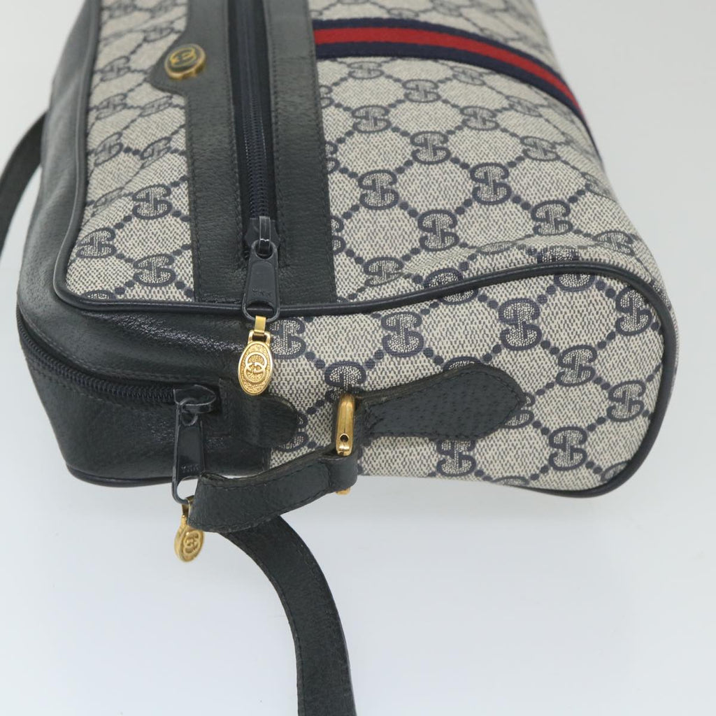 GUCCI GG Supreme Sherry Line Shoulder Bag Red Navy 56 02 005 59313