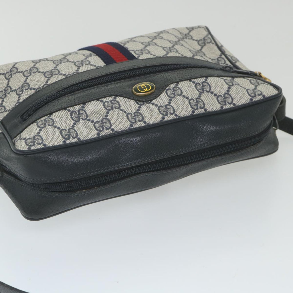 GUCCI GG Supreme Sherry Line Shoulder Bag Red Navy 56 02 005 59313