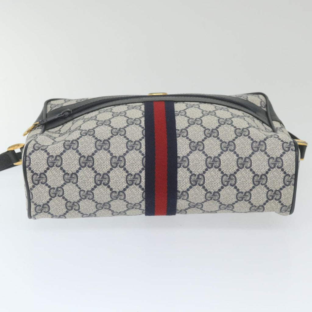 GUCCI GG Supreme Sherry Line Shoulder Bag Red Navy 56 02 005 59313