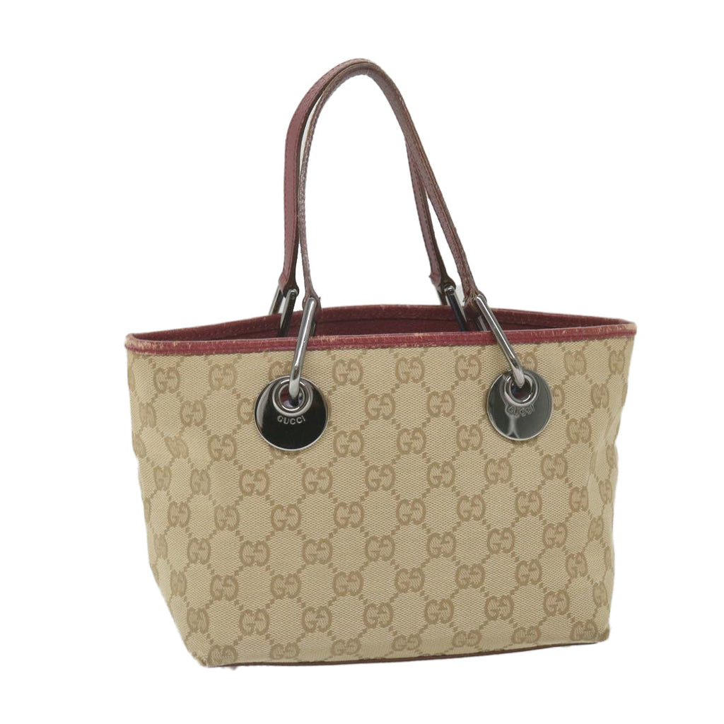 GUCCI GG Canvas Hand Bag Beige 120844 59322