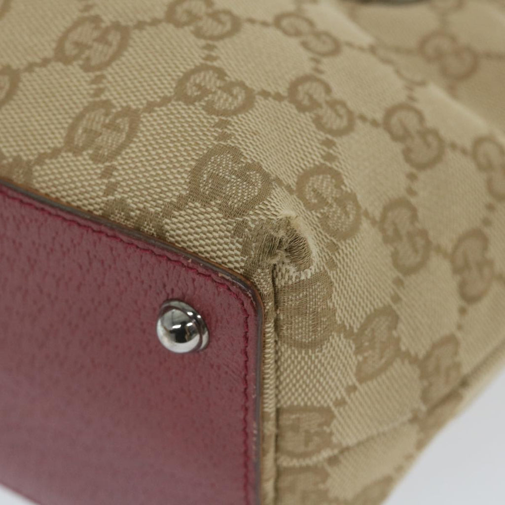 GUCCI GG Canvas Hand Bag Beige 120844 59322
