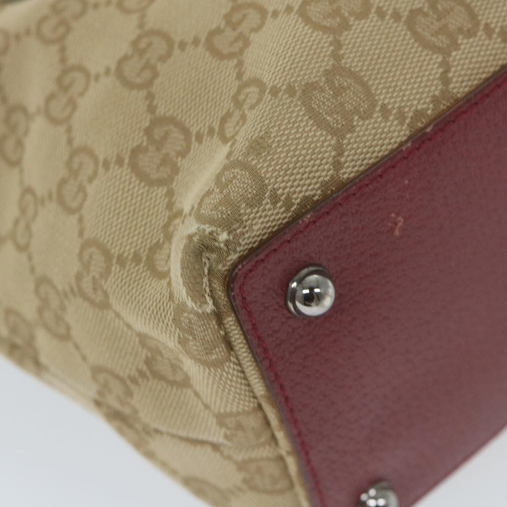 GUCCI GG Canvas Hand Bag Beige 120844 59322