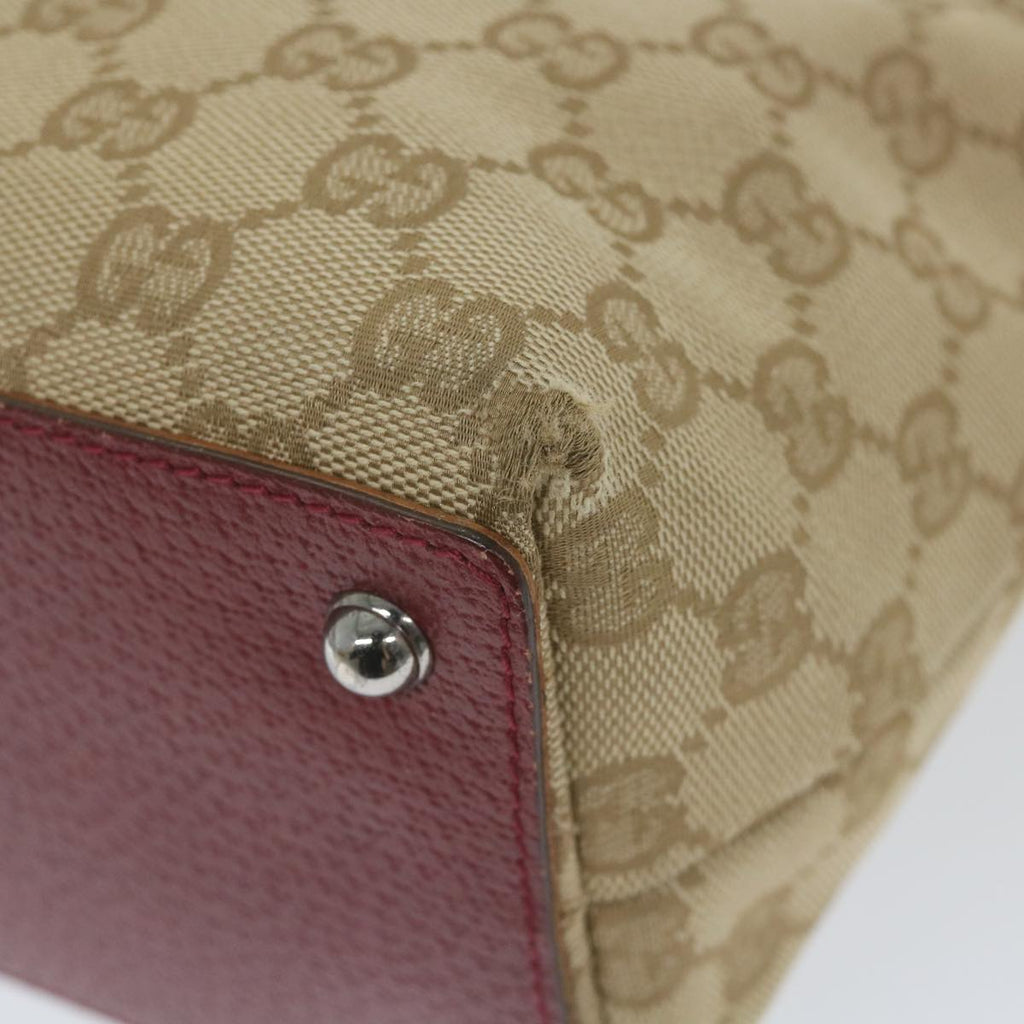 GUCCI GG Canvas Hand Bag Beige 120844 59322
